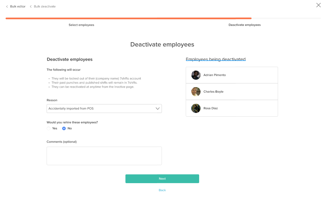 Employee Bulk Editing – 7shifts
